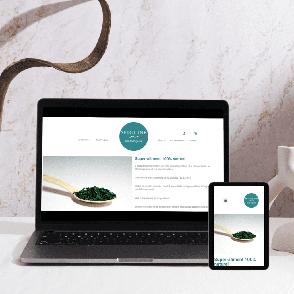 Mockup du site internet mobile et desktop